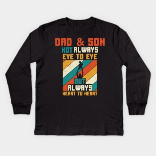 Dad and Son Not Always Eye to Eye Kids Long Sleeve T-Shirt